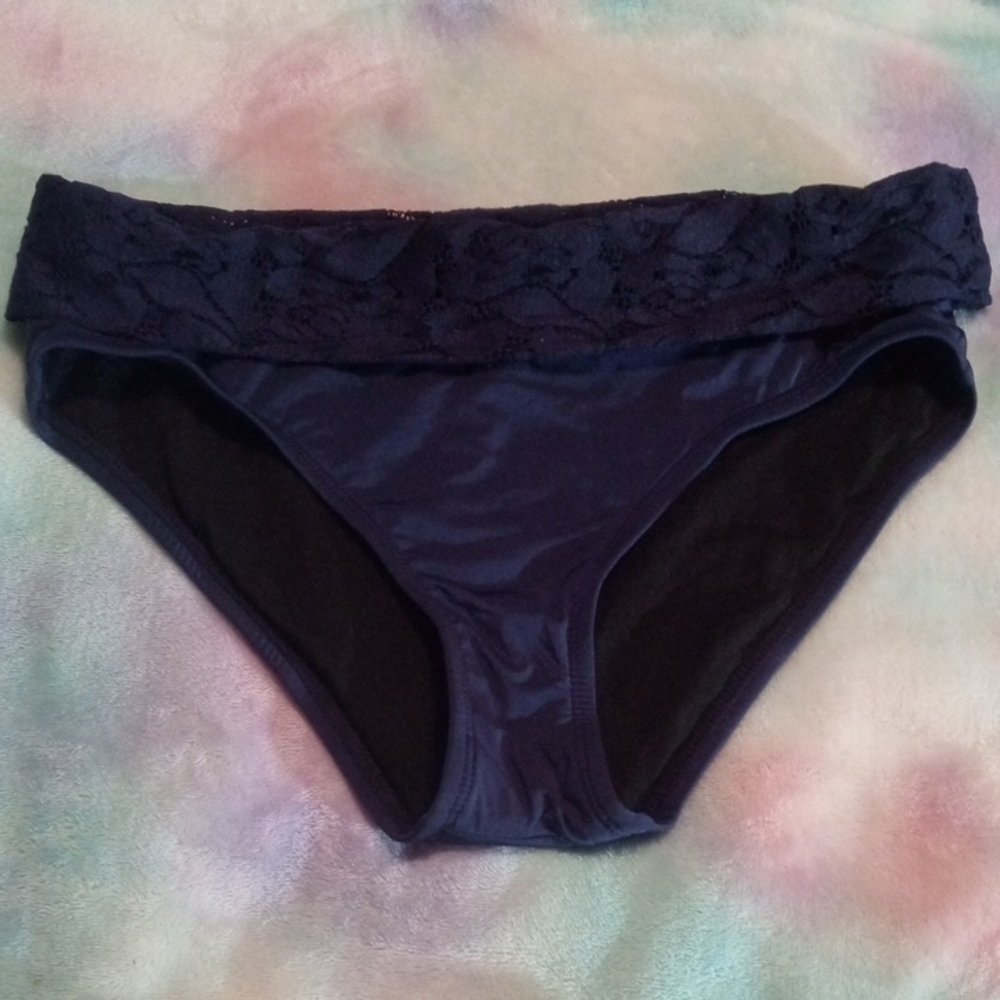 Tommy Bahama Blue and Black Bikini Swimwear